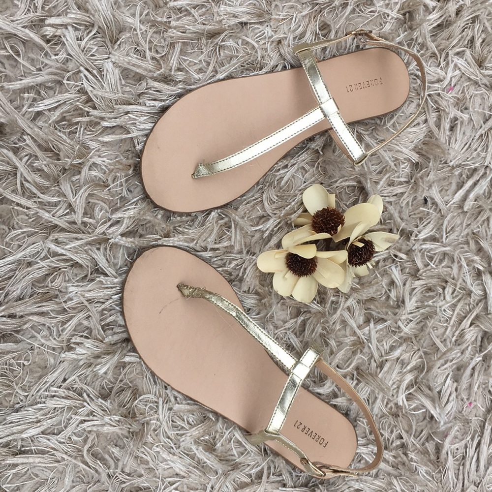 Gold Forever 21 Sandals